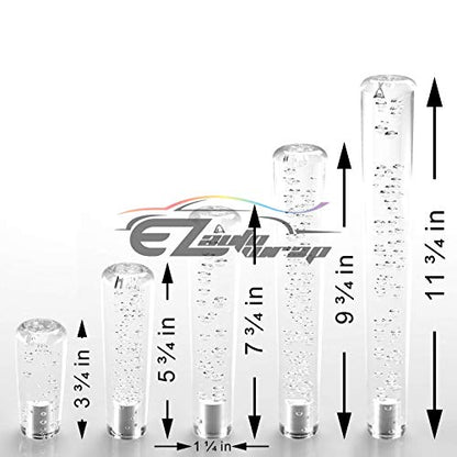 EZAUTO WRAP LED Light RGB Shift Knob Stick Crystal Transparent Bubble Gear Shifter 10cm - color: Clear w/ RGB LED LIGHT, size: 10cm