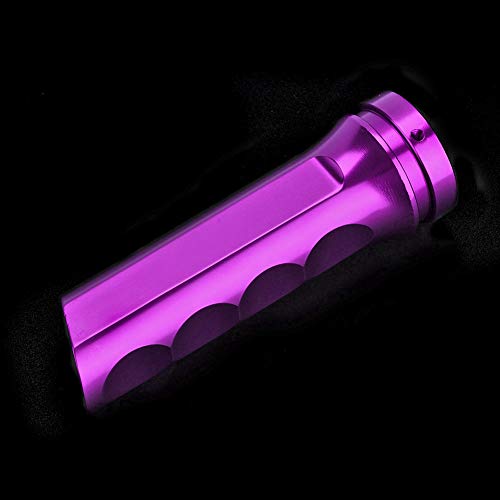 Universal Auto Aluminum Handbrake Cover, Wave Shaped Purple Finish Handle Protector Decorative Hand Brake Sleeve Car Modificate Accessories