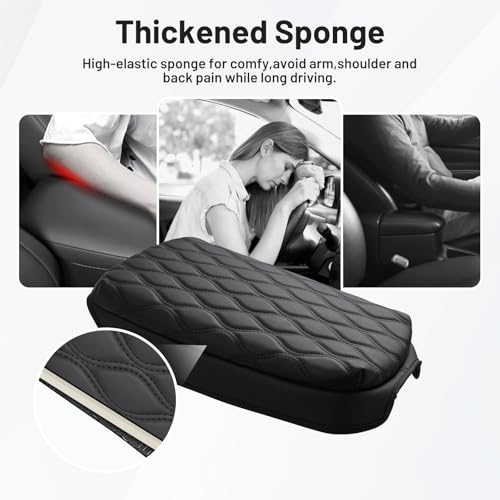 Autorder Center Console Cover for Nissan Frontier 2022-2025 2026 Accessories Armrest Cushion Cover Nappa Leather Middle Console Covers Frontier Console Cushion Pad Anti-Scratch - size: 22-25 Nissan Frontier