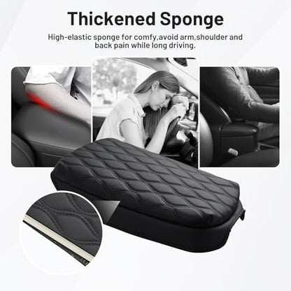 Autorder Center Console Cover for Nissan Frontier 2022-2025 2026 Accessories Armrest Cushion Cover Nappa Leather Middle Console Covers Frontier Console Cushion Pad Anti-Scratch - size: 22-25 Nissan Frontier