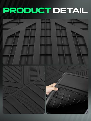 YHTAUTO Rear Cargo Trunk Mat Compatible with Tesla Model Y Juniper 2025 2026, TPE Floor Liners All Weather Custom Fit, Black - style: Rear Trunk Mat
