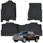 Floor Mats for 2007-2013 Chevy Silverado & GMC Sierra 1500 Crew Cab 2007-2014 2500/3500 HD TPE All Weather Full Cover Protection,Front & 2nd Row - size: 2007-13|For Silverado|1st