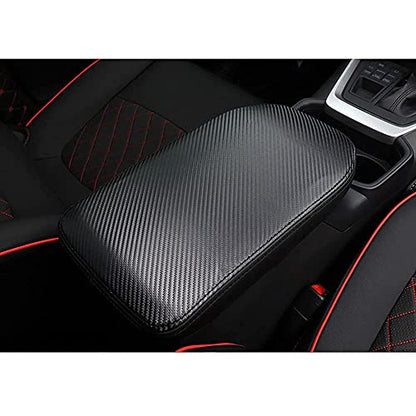 INTGET Center Console Armrest Cover for Toyota RAV4/RAV-4 Accessories 2025 2024 2023 2022 2021 2020 2019 Leather Middle Console Arm Rest Lid Cover Elbow Pad Protector(Carbon Fiber Texture) - color: black with carbon fiber texture