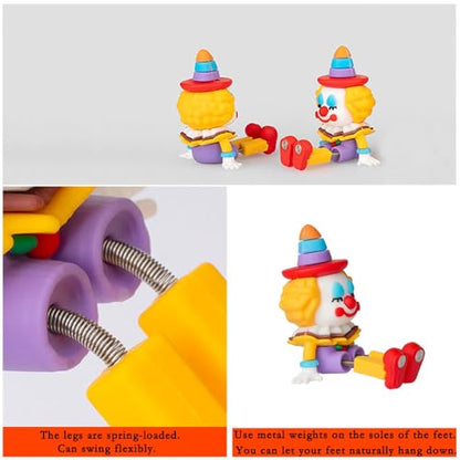 2pcs Circus Clown Cute Car Dashboard Decorations Auto Vent Decoration Accessories,Automotive Interior Decoration Gifts for Men/Women
