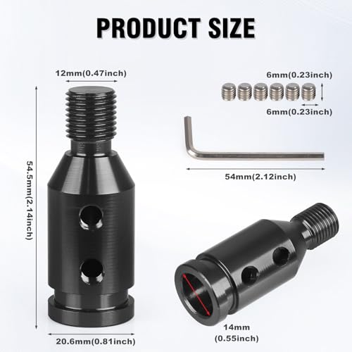 Universal Gear Shift Knob Adapter 12x1.25,Aluminum Alloy Shifter Knob Adapter,Gear Shift Adapter for Non-Threaded Manual Shifters M12x1.25(Black) - color: M12x1.25(Black)