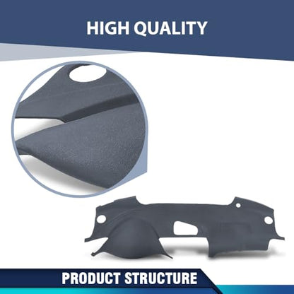 PIT66 TPE Dash Bezel Cover Dashboard Light Gray Compatible with Honda Acura TL 2004-2008 Plastic Instrument Panel - size: 2004-2008 Honda Acura TL(Light Gray)