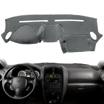 Dash Cover Mat Custom Fit for Hyundai Santa Fe, Dashboard Cover Pad Carpet Protector F176 (Dark Gray)