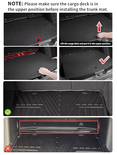 LASFIT Floor Mats and Cargo Liner for Honda CR-V 2026 2025 2024 2023 (Gasoline & Hybrid & e:FCEV), All Weather TPE Car Trunk Mat (Upper Position), 1st & 2nd Row & Trunk Liner Full Set Black