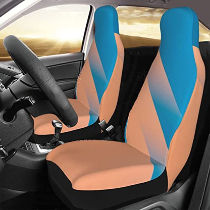 Custom Car Seat Covers for Front Seats Add Your Image Text Logo Personalized Seat Protector Case Customize Elastic Universal Auto Interior Cover Fit Most Car (2 Car Seat Cover) - style: 2 Car Seat Cover