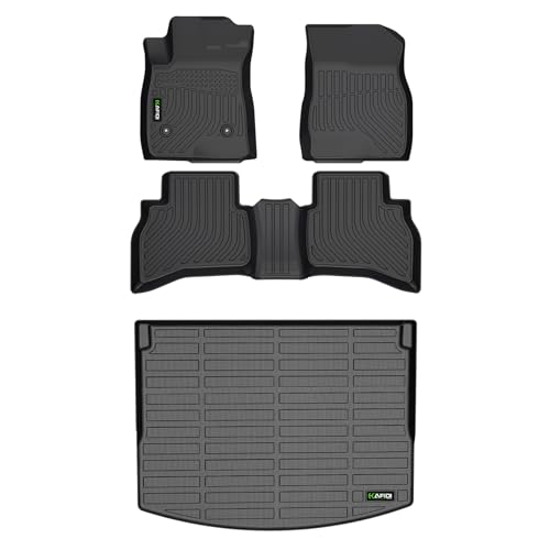 All Weather Floor Mats for 2021-2024 2025 2026 Chevy Trailblazer AWD & Cargo Liner(Only Fit Cargo in Upper Deck Position) Full Set Accessories - Black - style: 2) For Trailblazer AWD 2021-2026 Set