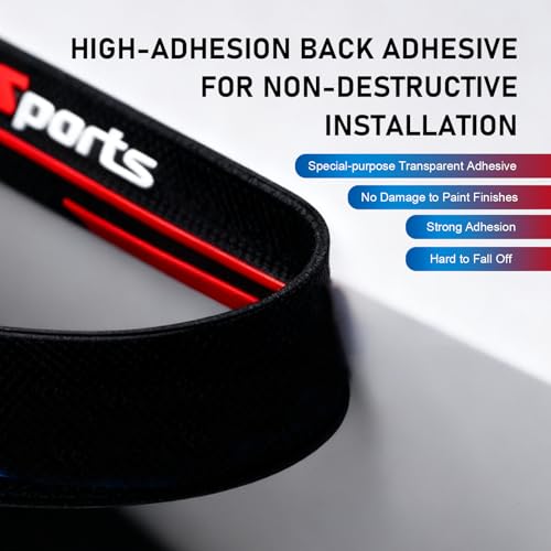 2 PCS Car Door Scratch Protector Trim, PVC Black Sport Style Car Bumper Protector Stickers, Self-Adhesive Angled Fold Body Containment Strip, Universal for Most Cars