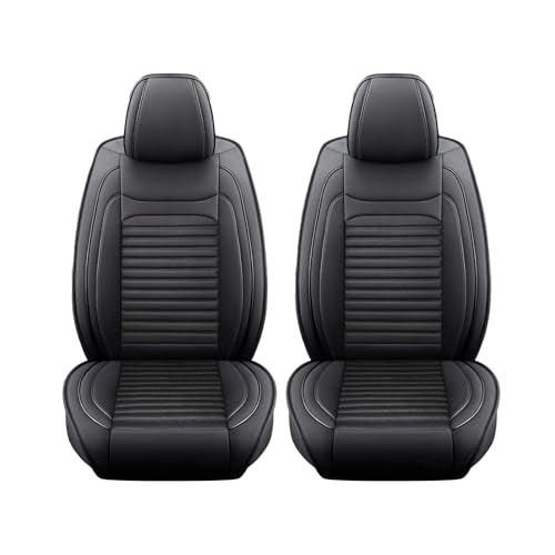 Car Seat Covers Custom Fit for Honda Fit 2003-2011 Faux Leather Car Seat Protector Airbag Compatible Breathable and Scrath-Resistant Automotive Car Seat(Black,Front) - color: Black, size: Fit for Fit 2003-2011 Front Seat