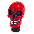 Skull MT Car Stick Shifter Handle, Gear Shift Knob Small Teeth Devil Skeleton Style Fit Most Manual Automatic Transmissions, Red