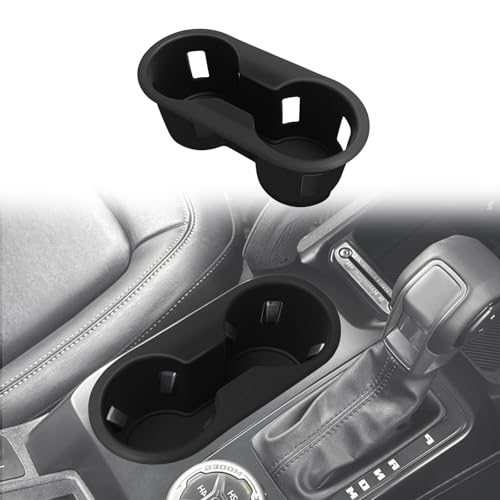 Muslogy Center Console Cup Holder Inserts Compatible with 2021-2026 Ford Bronco Accessories Middle Console Armrest Front Drink Stopper Non-Slip Silicone Rubber Organizer Drink Cup Holder Organizer - size: 25 Bronco Cup Holder