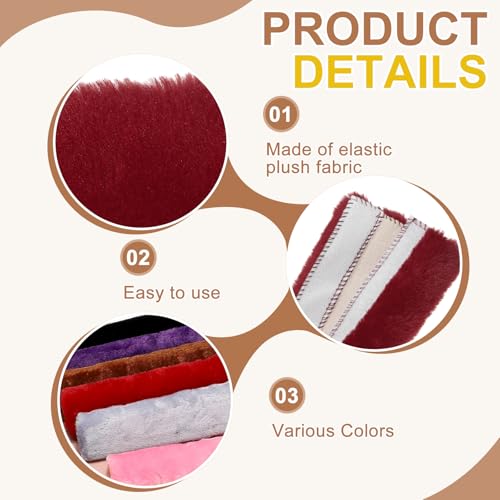 PATIKIL Car Seat Belt Cover Pad, (Burgundy) (2 Pcs), Soft Fluffy Seatbelt Cushion Shoulder Strap Covers, Suit for - Bag/Auto/Car Accessories - color: Burgundy