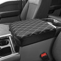 KBH Center Console Armrest Cover for Ford F250 F350 F450 F550 2023-2026 Super Duty, Bucket Seat Console, Arm Rest Lid Box Covering Cushion Pad, Anti-Scratch, Black-Gray Stitch - size: Bucket Seat, 23-26 F250-F550, Gray Stitch