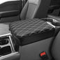 KBH Center Console Armrest Cover for Ford F250 F350 F450 F550 2023-2026 Super Duty, Bucket Seat Console, Arm Rest Lid Box Covering Cushion Pad, Anti-Scratch, Black-Gray Stitch - size: Bucket Seat, 23-26 F250-F550, Gray Stitch