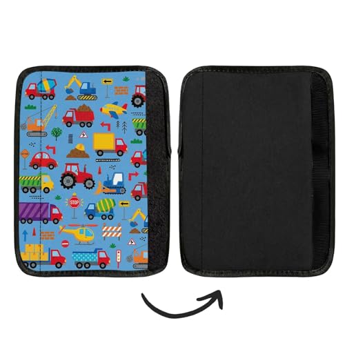 2 Pcs Seat Belt Cover for Kids, Soft Car Seat Strap Pads for Children, Trucks and Vehicles Cars Seat Belt Cushion Pads for Boys and Girls Babies Adults - color: Vehicle