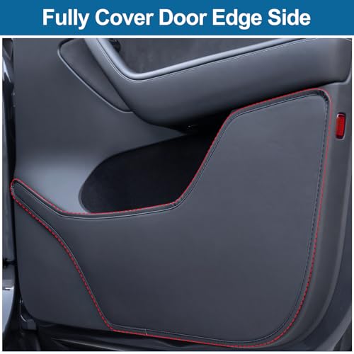 Model Y Juniper Door Anti Kick Pads Pearl Sticker Side Door Protective Cover Leather Pad Edge Guard Side Mat Waterproof Dust Resistant Model Y Juniper Interior Accessories 2025 2026 4 PCS