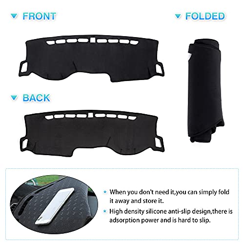 Autorder Dashboard Cover Mat for 2019-2023 2024 Kia Forte Accessories Dash Cover Flannel Dash Mat Sunshade Glare UV Rays Protector - size: 2019-2024 Kia Forte