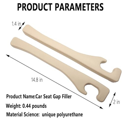 Car Seat Gap Filler Set of 2,Seat Gap Organizer, No Drop Seat Guard,Car Seat Accessories,Drop seat Gap fillers Between Seat and Console Stop Things from Dropping (Beige) - color: Beige