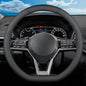 D-Shaped Steering Wheel Cover for Nissan Rogue Altima Sentra Maxima Pathfinder Kicks Versa SR SV Sport Flat Bottom Car Steering Wheel Accessories, 2026 Black 14 1/2"-15"