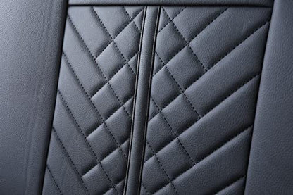Tomatoman Tacoma Car Rear Seat Covers 2005-2025 2026 Access Double Extended Cab TRD Sport Offroad Limited SR5 V6 Truck with Waterproof Faux Leather Back Cushions(Rear Seat/Black) - color: Rear Seat/Black