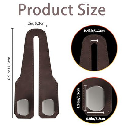 2 Pack Car Seat Headrest Hooks for Purses and Bags, Car Purse Holder With Double Metal Hooks, Headrest Back Seat Handbags Hook, Universal Car Purse Hanger, Cute Car Hanging Accessories, Brown - color: 2pcs Brown