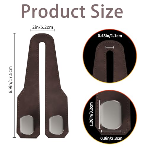 4 Pack Car Seat Headrest Hooks for Purses and Bags, Car Purse Holder With Double Metal Hooks, Headrest Back Seat Handbags Hook, Universal Car Purse Hanger, Cute Car Hanging Accessories, Brown - color: 4pcs Brown