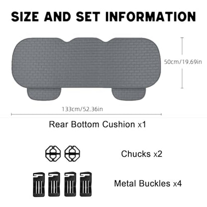 Dark Gray Back Seat Cover, Rear Car Seat Cover for Cars Truck SUV, Seat Covers with Storage Pocket(Dark Gray-Back Seat) - color: Dark Gray 1 Pcs