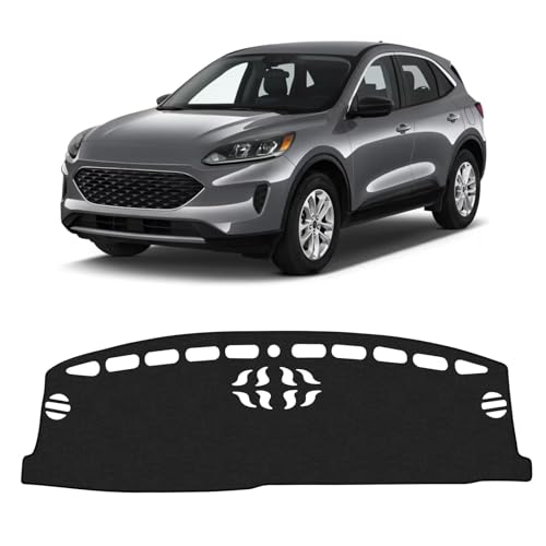 KUST Black Dash Cover for 2020-2025 2026 Ford Escape (NO HUD) Left Hand Driving Dashboard Cover Non-Slip Interior Accessories for Ford Escape Custom Fit Dash Mat Sunshade Windshield No Glare - size: 57.09''×17.72''(Ford Escape 20-present）