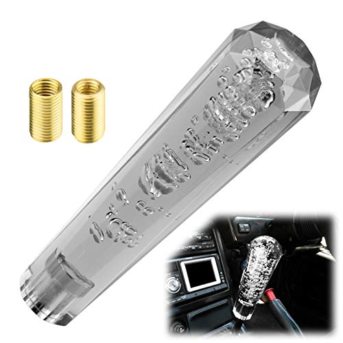 EZAUTO WRAP Shift Knob Stick Crystal Transparent Bubble Gray Throw Gear Shifter 20cm - color: Gray, size: 20cm