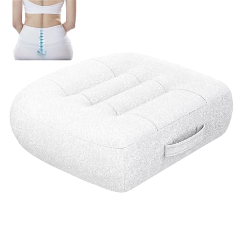 adult short driver car seat booster/booster seat for adults/thick Office Chair Booster Seat,for Short People Effectively Increase Field of View Lower Back Fatigue Relief,for Cars,Office,Home（White） - color: Plush-white