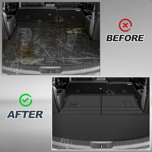 for 2016-2023 CX-9 Cargo Liner | Aomsazto Custom Fit Cargo Liner for Mazda CX9 2016-2020 2021 2022 2023 Trunk Liner Trunk Cargo Mat CX9 Accessories - style: 16) for Mazda CX-9 2016-2023 Cargo Liner & Seat Back Mat