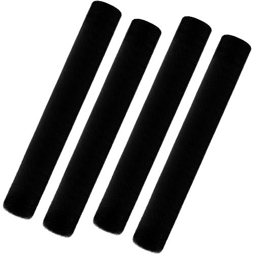 Boao 4 Pack Faux Sheepskin Car Seat Belt Pads Seatbelt Protector Soft Seat Belt Shoulder Strap Cover Comfort Harness Pad(Black, 25.5 Inch) - color: Black, size: 25.5 Inch