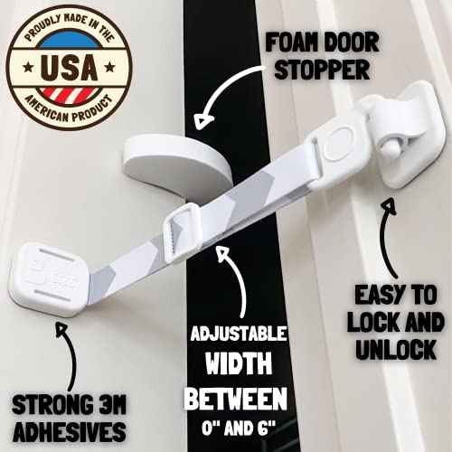 Door Buddy Cat Door Latch & Stopper. Adjustable Dog Proof Door Strap for Cats. Dog Proof Litter Box & Cat Feeder. Simpler Pet Gate Alternative. No Cut Cat Door Interior Door.