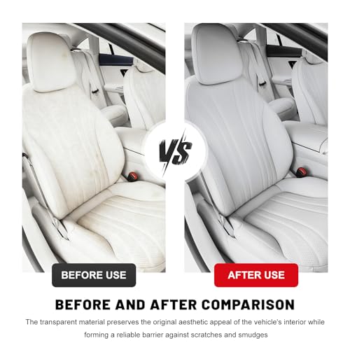 250PCS Disposable Car Protective Covers Set, Clear Plastic Seat Protectors w/Steering Wheel, Gear Shift & Handbrake Covers, Transparent Seat Cover for Car Truck Bus Airplane - color: 250 PCS