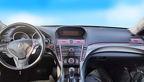 16Ft Soft Pink Car Motor Bike Self-Adhesive Exterior and Interior Molding Trim Universal Dashboard Bumper Window Door Body Side Decorative Strip Scratch-Proof (Width: 3/4 inch (20mm)) - style: Width: 3/4 inch (20mm)