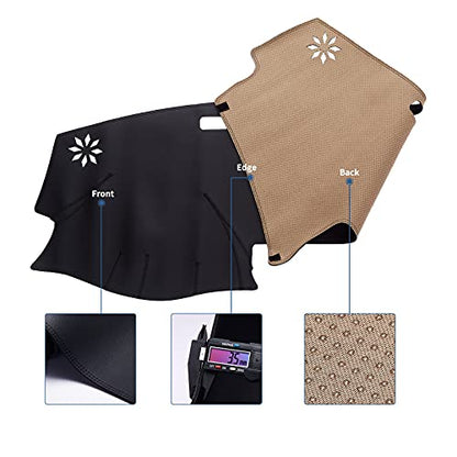 Dashboard Dash Mat Cover Leather Dashboard Pad Sun Protection Anti-Vertigo Mat Blanket Compatible for 2007-2011 Toyota Camry(Black) - color: Black, size: 2007-2011 Toyota Camry
