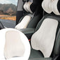 1Pcs White Lumbar Support Pillow Multi-Functional Back Cushion For Car,Office Chair, Or Gaming Chair Use,100% Memory Foam Back Cushion For Lower Back Pain,Breathable Micro-Channel Design-Ergonomic.