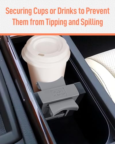 Car Cup Holder Insert Divider Center Console Fit for Toyota Corolla 2009 2010 2011 2012 2013 Cup Holder Divider Plug-in Replaces 55620-12150-E0 Gray