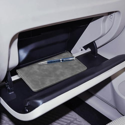 CoBak Car Registration and Insurance Holder - Vehicle Glove Box Car Organizer,Auto Truck Comparment Accessories Case with Magnetic Closure for Driver License,Cards - color: L-Stone Gray