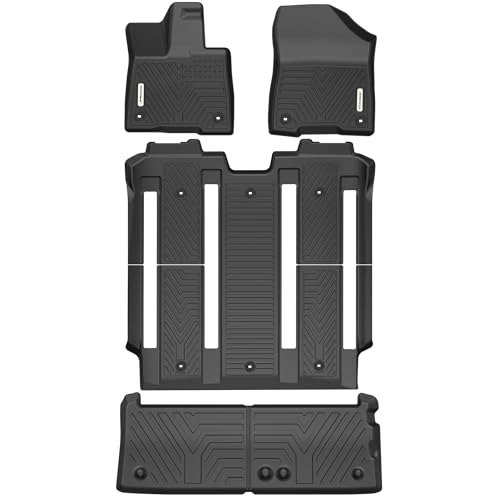 YITAMOTOR Floor Mats Fit Toyota Sienna 7 Seats 2021-2026 (Not Fit 25 26 Platinum), TPE All-Weather Custom Fit Floor Liners for Sienna XLE/XSE/Limited/Edition, 1st & 2nd & 3rd Row & Cargo Liner, Black - style: 2021-2026 Toyota Sienna 7 Seat Floor Mats Full