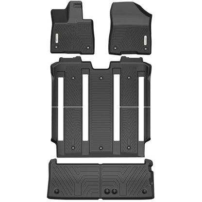 YITAMOTOR Floor Mats Fit Toyota Sienna 7 Seats 2021-2026 (Not Fit 25 26 Platinum), TPE All-Weather Custom Fit Floor Liners for Sienna XLE/XSE/Limited/Edition, 1st & 2nd & 3rd Row & Cargo Liner, Black - style: 2021-2026 Toyota Sienna 7 Seat Floor Mats Full