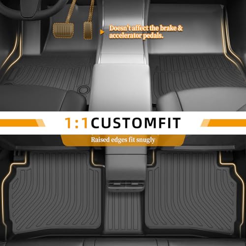 Floor Mats for Chevy Malibu 2016-2025, Custom Fit Chevrolet Malibu LS, RS, LT, Premier, 2023 Malibu Floor Mats, TPE Duty Anti-Slip 1st & 2nd Row & Cargo Liner,Cargo NOT for Hybrid 2017-2024 or Limited - style: 5)2016-2025|Malibu|Floor&Cargo Mats