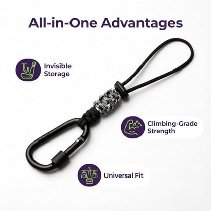 Car Seat Back Hooks 2 Pack - Heavy Duty Rope & Metal Buckle Car Hangers, No Wobble Multi-Purpose Organizer for Grocery Bags, Backpacks, Umbrellas, Trash Bags (Fit Most Vehicles) Black - color: Black