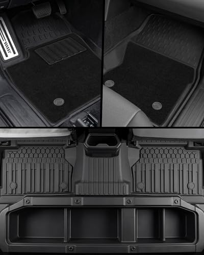 3W Floor Mats&Carpet for Toyota Tacoma 2024-2026 Double Cab Auto Tran(Not Fit Hybrid & XtraCab) with Metal Pedals, TPE All Weather Custom Fit Floor Liner for Tacoma TRD/SR/SR5/limited Car Liners. - size: 6. Tacoma|24-26|Floor Mats&Carpets|Metal Pedal