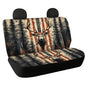 AFPANQZ Universal Car Back Seat Covers - American Flag Deer Design, 2 Pack, Rear Seat Protection Cushion Covers - color: American Flag Deer