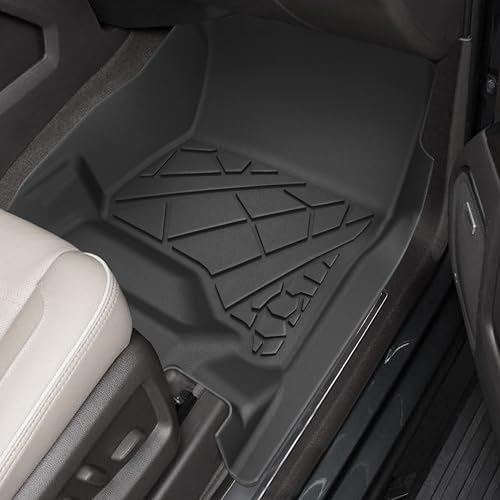KARPAL Floor Mats for 2015-2020 Chevy Tahoe/GMC Yukon (Not for XL), with 2nd Row Bucket Seats (7seats) Cover Protector, All-Weather TPE Custom Fit Floor Liners Car Accessories - style: 2015-2020 | For Chevy Tahoe 7 Seats| Combo Set