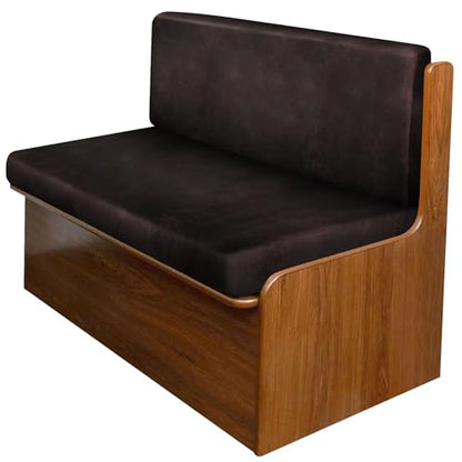 molasofa Leather Like RV Dinette Cushion Covers, RV Booth Seat Cover Stretchable Camper Cushion Couch Covers Washable Slipcovers for Camper Car Bench (1 Backrest Cover & 1 Bench Cover, Chocolate) - color: 02chocolate, size: 1 Bench Cover & 1 Backrest Cove